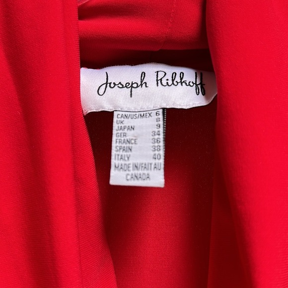 Joseph Ribkoff Reversible Red Top - Picture 2 of 3